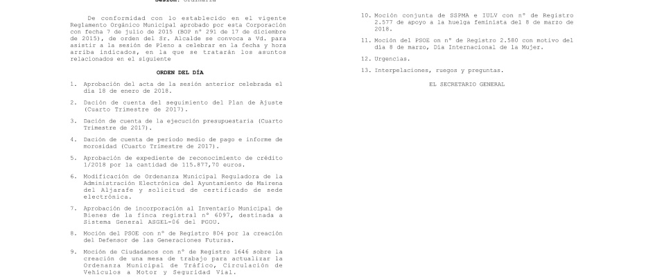 20180226 convocatoria pleno