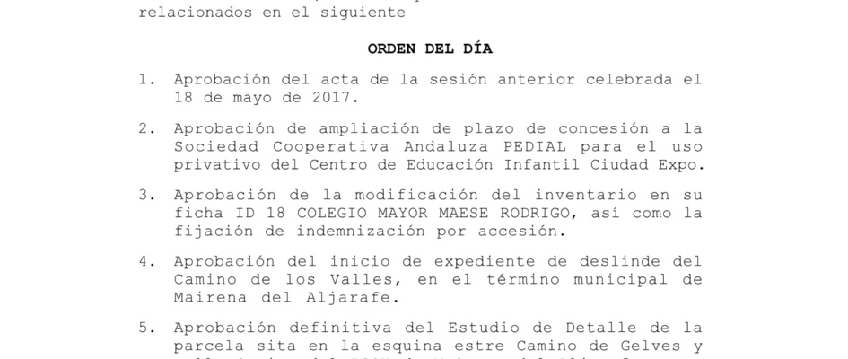 Convocatoria Pleno 29-06-17-1